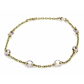 Judith Ripka Diamond & Amethyst 18k Yellow Gold Textured Fancy Necklace