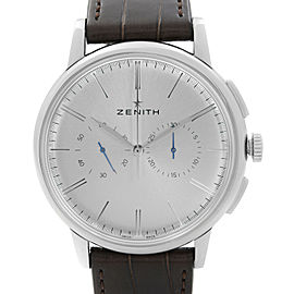 Zenith Elite 42mm Steel Chronograph Silver Dial Automatic Men Watch 03.2270.4069