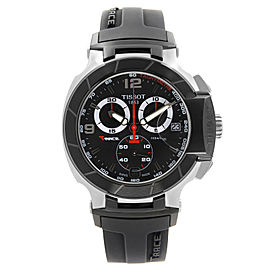 Tissot T-Race Stainless Steel Black Dial Quartz Mens Watch T048.417.27.057.00