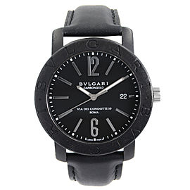 Bvlgari Via dei Condotti 10 Roma 40mm Carbon Black Dial Automatic Watch BB40CL