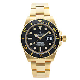 Rolex Submariner Date 18K Yellow Gold Ceramic Black Dial Watch