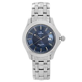 Omega Seamaster 120 36mm Stainless Steel Blue Dial Mens Quartz Watch