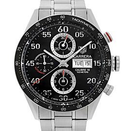 TAG Heuer Carrera Day Date Black Dial Steel Automatic Mens Watch CV2A10.BA0796