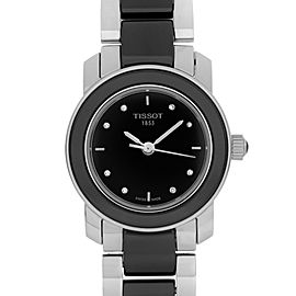 Tissot T-Trend 28mm Steel Ceramic Diamond Ladies Quartz Watch