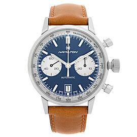 Hamilton Intra-Matic Steel 40 mm Chronograph Blue Dial Mens Watch
