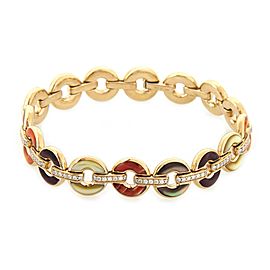 Kabana 0.80ct Diamond Spiny Oyster MOP 14k Gold Ring Bar Motif Collar Bracelet