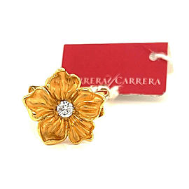 Carrera y Carrera Diamond 18k Yellow Gold Flower Ring Size 6.5