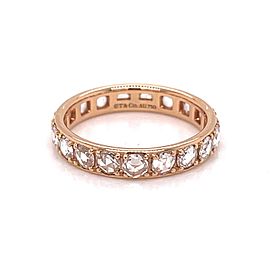 Tiffany & Co. Metro 1.14ct Rose Cut Diamond Eternity 18k Rose Gold Band Ring