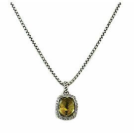 David Yurman Albion Diamond & Citrine Sterling Silver Pendant & Chain Necklace