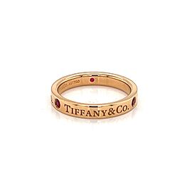 Tiffany & Co. Signature Ruby 18k Rose Gold Flat Wedding Band