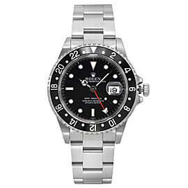 Rolex GMT-Master 40mm Stainless Steel Black Dial Automatic Mens Watch