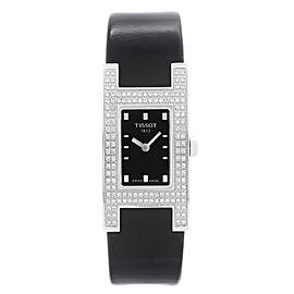 Tissot T-Trend Bellflower Steel Diamond Black Dial Quartz Watch