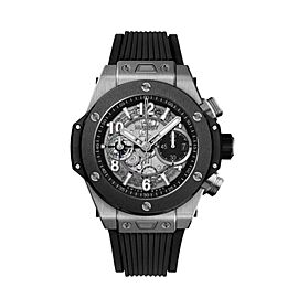 Hublot Big Bang Chronograph Titanium Skeleton Black Dial Watch