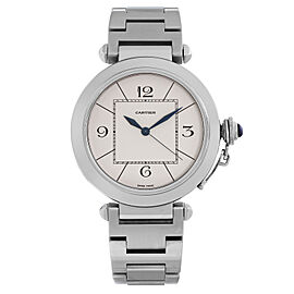 Cartier Pasha Stainless Steel Silver Dial Automatic Men Watch