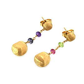 Marco Bicego Africa 18k Yellow Gold & Gems Bead Dangle Earrings
