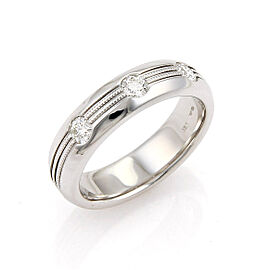 Hearts On Fire Men's Duets Burnished Diamond & 18k White Gold Band Ring Size 10