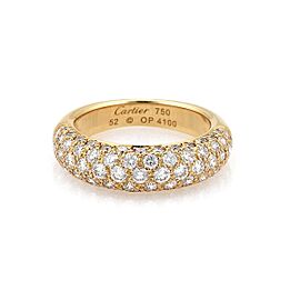 Cartier Étincelle Diamond 18k Yellow Gold Band Ring w/Cert. Size 6