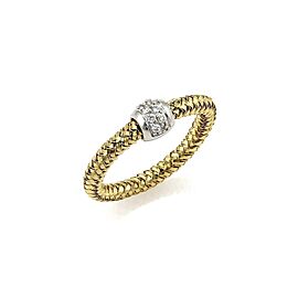 Roberto Coin Primavera Diamond 18k Yellow & White Gold Band Ring