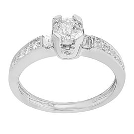 14K White Gold, 14K Yellow Gold Diamond Engagement Ring Size 7.25