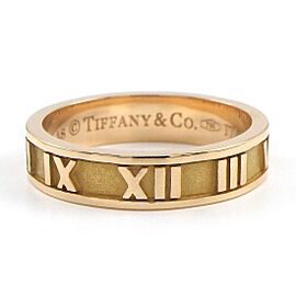 Tiffany & Co 18K Pink Gold Atlas Narrow 4.5 US Ring B0345