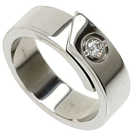Cartier 18K White Gold Anniversary Diamond US 5.25 Ring