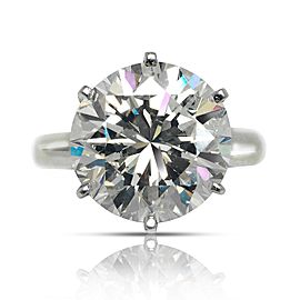 8 CARAT ROUND CUT E COLOR SI1 CLARITY DIAMOND ENGAGEMENT RING 18K WHITE GOLD GIA CERTIFIED 6 CT E SI1 BY MIKE NEKTA