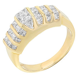 14K Rose Gold, 14K Yellow Gold Diamond Ring
