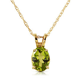 0.85 CTW 14K Solid Gold Surprised By Joy Peridot Necklace
