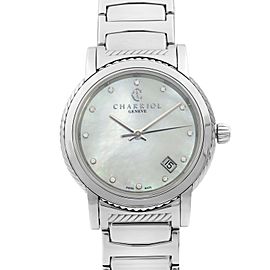 Charriol Parisii Steel Diamond White MOP Dial Quartz Ladies Watch P33S2.920.001
