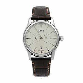Oris Artelier Regulateur Steel Leather White Dial Automatic Watch 01 749 7667