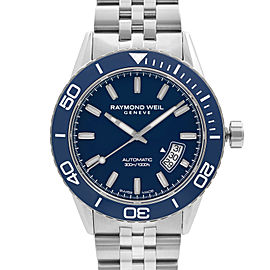 Raymond Weil Freelancer Steel Ceramic Blue Dial Automatic Watch 2760-ST3-50001