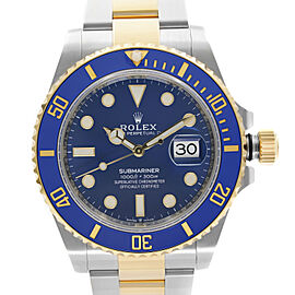 Rolex Submariner 41mm Steel 18K Yellow Gold Blue Dial Automatic Watch