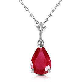 1.75 CTW 14K Solid White Gold Sense Passionately Ruby Necklace