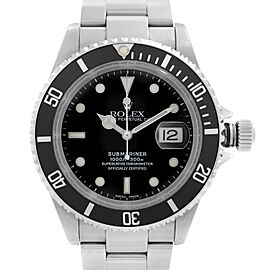 Rolex Submariner Date No Holes None Ceramic Steel Black Dial Mens Watch