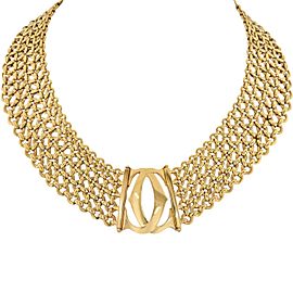 Cartier Penelope Double C Wide Link Necklace 18K Yellow Gold