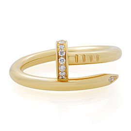 Cartier Juste Un Clou Diamond Ring 18k Yellow Gold Size 54 US 7