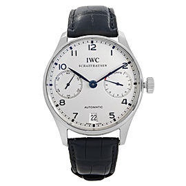 IWC Portuguieser 7 Days 42mm Steel Silver Dial Automatic Mens Watch IW500107