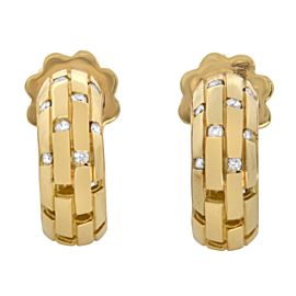 Piero Milano Natural Diamond Huggie Earrings 18k Yellow Gold 0.10 cttw