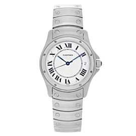 Cartier Santos Ronde 33mm Steel White Dial Unisex Automatic Watch