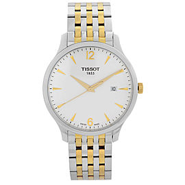 Tissot T-Classic 42mm Two Tone Steel White Dial Quartz Watch