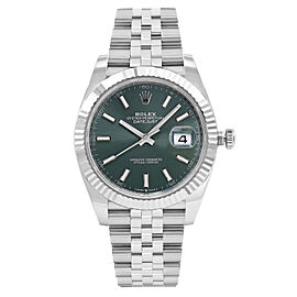 Rolex Datejust 41 Mint Green New Release Steel White Gold Automatic Watch