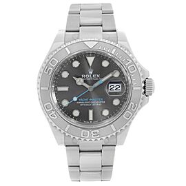 Rolex Yacht-Master Steel Platinum Bezel Rhodium Dial Automatic Watch
