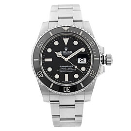 Rolex Submariner Date Steel Ceramic Black Dial Automatic Mens Watch