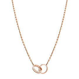 Cartier Love Diamond Necklace 18K Rose Gold