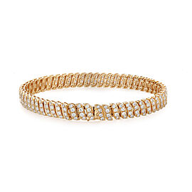 Rachel Koen 3.80Cttw Round Cut Diamond Bracelet 18K Yellow Gold 7 Inches