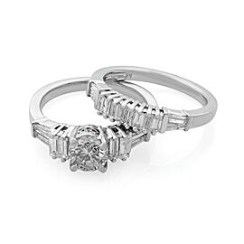 Rachel Koen 1.90Cttw Diamond Engagement Ring Set 14K White Gold Size 7