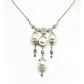 Diamond South Sea Pearl Necklace 18k Gold 11.45 mm 17.5" Certified $6,950 822583