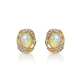 Mary 0.25 Carats 16 Diamonds Round Brilliant Stud Earrings in 14k Yellow Gold