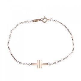 Tiffany & Co 18K Pink Gold Two single Chain Bracelet E1033