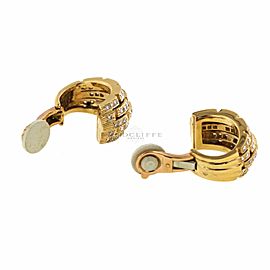 Cartier Panthere Yellow Gold, Sterling Silver Diamond Womens Earrings